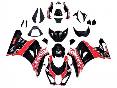 Online Negro Brillante Rojo Blanco Pinstripe Carenado Moto Suzuki GSXR1000 2017-2024