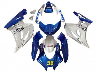 Online Azul Plata Motul 36 Carenado Moto Suzuki GSXR1000 2017-2024