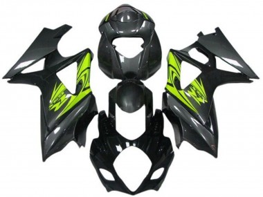 Online Negro Neon Amarillo Carenado Moto Suzuki GSXR 1000 2007-2008