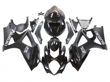 Online Negro Brillante Negro Mate Gris Carenado Moto Suzuki GSXR 1000 2007-2008
