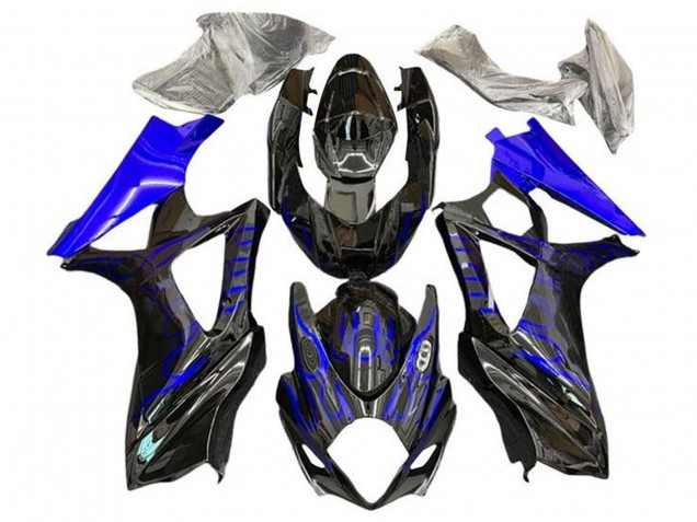 Online Negro Azul Llama Carenado Moto Suzuki GSXR 1000 2007-2008
