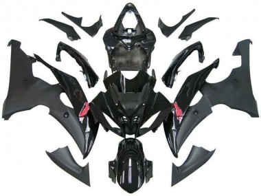 Online Negro Brillante Negro Mate Carenados Moto Yamaha YZF R6 2008-2016