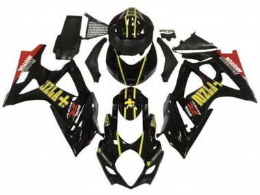 Online Negro Amarillo Rojo Rizla Carenado Moto Suzuki GSXR 1000 2007-2008