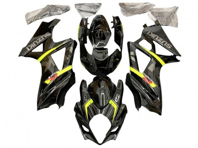 Online Negro Amarillo Rojo Gris Carenado Moto Suzuki GSXR 1000 2007-2008