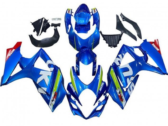 Online Azul Blanco Verde Rojo Carenado Moto Suzuki GSXR 1000 2007-2008
