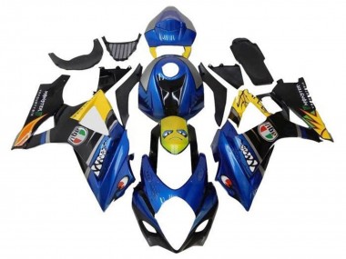 Online Azul Amarillo Negro Tiburón Carenado Moto Suzuki GSXR 1000 2007-2008