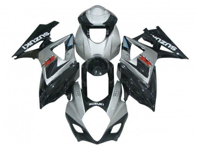 Online Gris Negro Brillante Rojo Blanco Carenado Moto Suzuki GSXR 1000 2007-2008