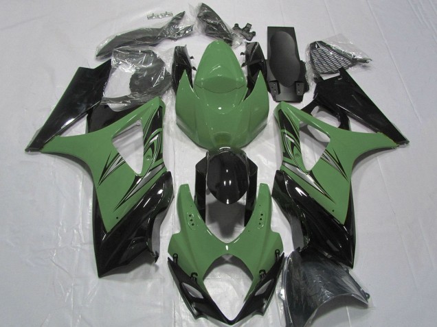 Online Verde Negro Brillante Carenados Moto Suzuki GSXR 1000 2007-2008