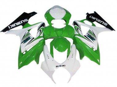 Online Blanco Verde Negro Carenados Moto Suzuki GSXR 1000 2007-2008
