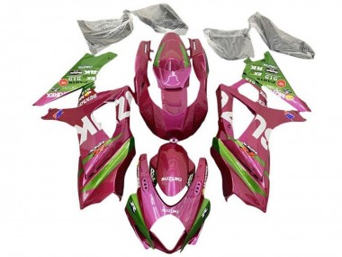 Online Rosa Verde Blanco Carenado Moto Suzuki GSXR 1000 2007-2008