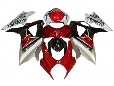 Online Rojo Negro Plata Carenado Moto Suzuki GSXR 1000 2007-2008
