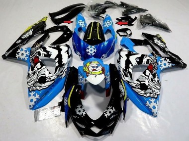 Online Azul Negro Blanco Nieve Carenado Moto Suzuki GSXR 1000 2009-2016