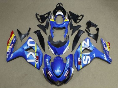 Online Azul Blanco Amarillo Raya Carenado Moto Suzuki GSXR 1000 2009-2016