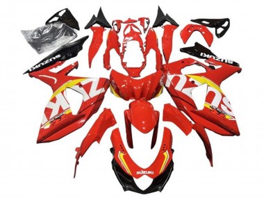 Online Rojo Amarillo Blanco Negro Carenado Moto Suzuki GSXR 1000 2009-2016
