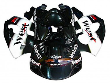 Online Negro Blanco West Carenado Moto Suzuki GSXR 600 / GSXR 750 1996-2000