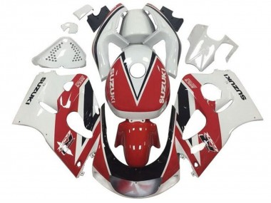 Online Rojo Blanco Negro Raya Carenado Moto Suzuki GSXR 600 / GSXR 750 1996-2000