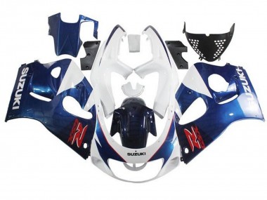 Online Blanco Azul Rojo Carenado Moto Suzuki GSXR 600 / GSXR 750 1996-2000