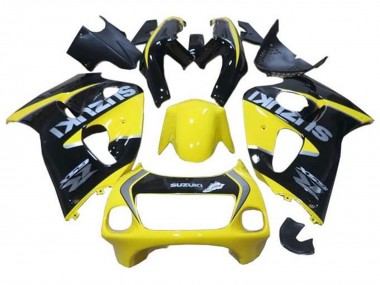 Online Amarillo Negro Plata Carenado Moto Suzuki GSXR 600 / GSXR 750 1996-2000