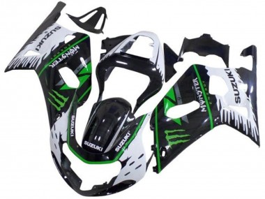 Online Blanco Negro Verde Monstruo Carenado Moto Suzuki GSXR 600 / GSXR 750 2001-2003