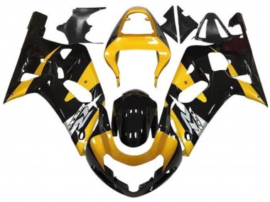 Online Amarillo Plata Negro Brillante Carenado Moto Suzuki GSXR 600 / GSXR 750 2001-2003