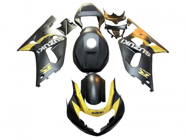 Online Negro Mate Amarillo Carenado Moto Suzuki GSXR 600 / GSXR 750 2001-2003