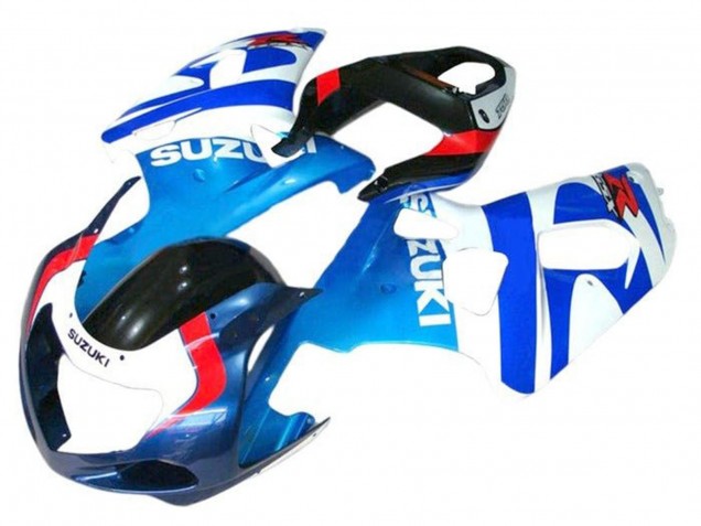 Online Blanco Azul Rojo Negro Carenado Moto Suzuki GSXR 600 / GSXR 750 2001-2003