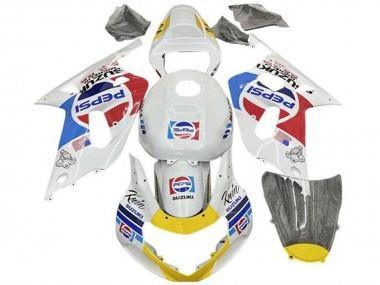 Online Blanco Azul Rojo Amarillo Pepsi Carenado Moto Suzuki GSXR 600 / GSXR 750 2001-2003