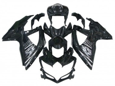 Online Negro Brillante Gris Carenado Moto Suzuki GSXR 600 / GSXR 750 2008-2010