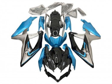 Online Azul Claro Plata Negro Brillante Carenado Moto Suzuki GSXR 600 / GSXR 750 2008-2010