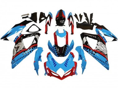 Online Azul Rojo Negro Shape Carenado Moto Suzuki GSXR 600 / GSXR 750 2008-2010