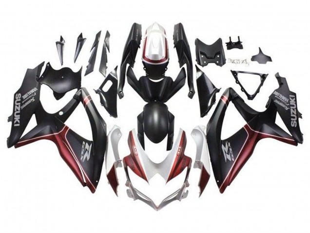 Online Blanco Rojo Negro Mate Carenado Moto Suzuki GSXR 600 / GSXR 750 2008-2010