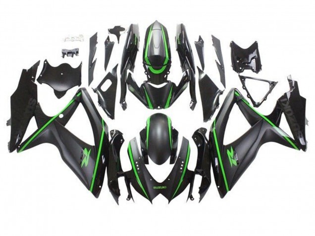 Online Negro Mate Verde Raya Carenado Moto Suzuki GSXR 600 / GSXR 750 2008-2010