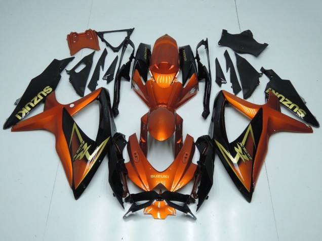 Online Naranja Oro Negro Carenado Moto Suzuki GSXR 600 / GSXR 750 2008-2010