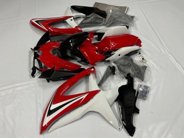 Online Blanco Rojo Negro Brillante Carenados Moto Suzuki GSXR 600 / GSXR 750 2008-2010
