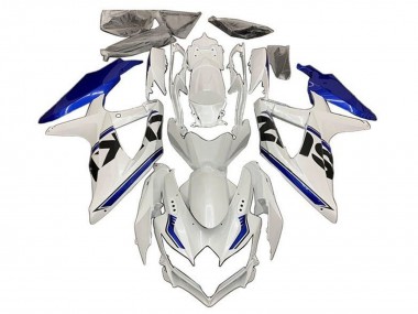 Online Blanco Azul Negro Raya Carenado Moto Suzuki GSXR 600 / GSXR 750 2008-2010