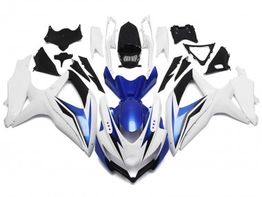 Online Blanco Azul Negro Carenados Moto Suzuki GSXR 600 / GSXR 750 2008-2010