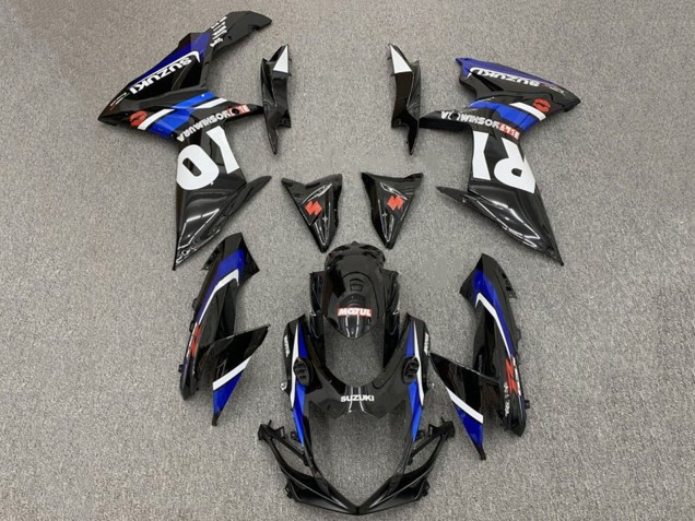 Online Negro Brillante Azul Blanco Rojo Yoshimura Carenado Moto Suzuki GSXR 600 / GSXR 750 2011-2024