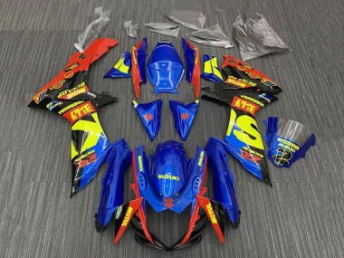 Online Azul Rojo Amarillo Negro Carenado Moto Suzuki GSXR 600 / GSXR 750 2011-2024