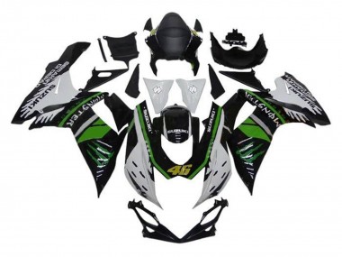 Online Blanco Verde Negro Monstruo 46 Carenado Moto Suzuki GSXR 600 / GSXR 750 2011-2024