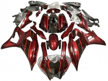 Online Rojo Oscuro Negro Carenado Moto Yamaha YZF R7 2021-2024