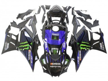 Online Azul Negro Brillante Verde ENEOS Monstruo Carenado Moto Yamaha YZF R3/R25 2019-2021