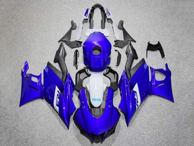 Online Azul Blanco Negro Mate Carenado Moto Yamaha YZF R3/R25 2019-2021