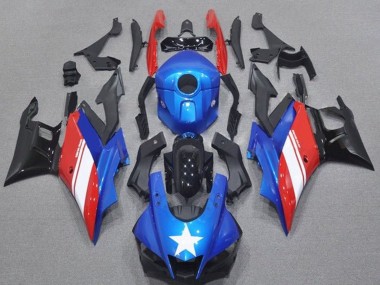 Online Azul Rojo Blanco Estrella Carenado Moto Yamaha YZF R3/R25 2019-2021