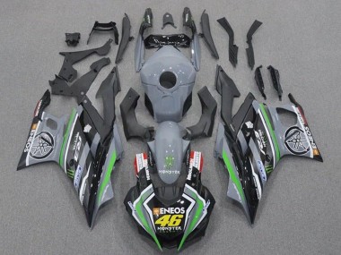 Online Gris Negro Verde Negro ENEOS Monstruo 46 Carenado Moto Yamaha YZF R3/R25 2019-2021