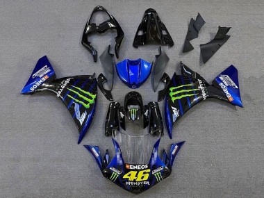 Online Azul Negro Brillante Verde Monstruo Energy Carenado Moto Yamaha YZF 1000 R1 2009-2011