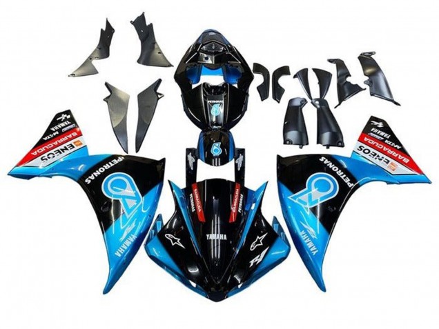 Online Negro Azul Claro Rojo Petronas Carenado Moto Yamaha YZF 1000 R1 2009-2011