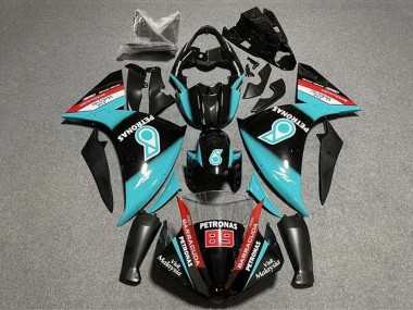 Online Negro Brillante Azul Claro Rojo Petronas Carenado Moto Yamaha YZF 1000 R1 2009-2011