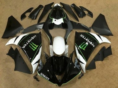 Online Blanco Negro Verde Monstruo Energy Carenado Moto Yamaha YZF 1000 R1 2009-2011