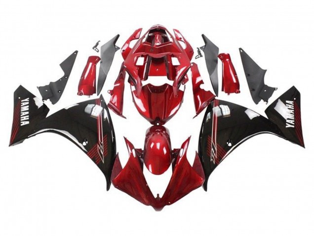 Online Rojo Negro Brillante Carenado Moto Yamaha YZF 1000 R1 2009-2011