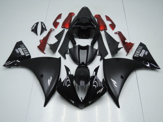 Online Negro Brillante Negro Mate Blanco Calcomanía Rojo Carenado Moto Yamaha YZF 1000 R1 2009-2011